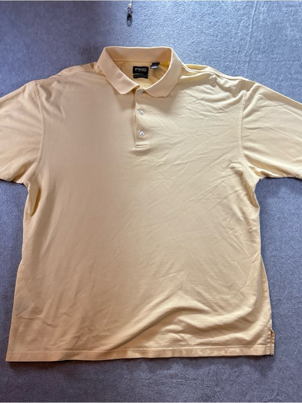 Ping Golf Shirt Mens XLYellow Mercerized Cotton Polo Shirt